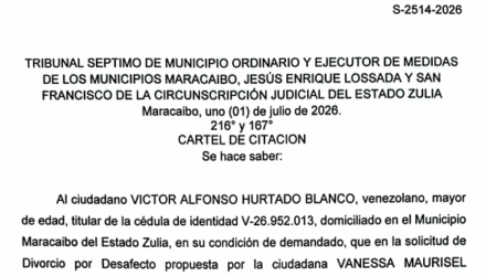 Cartel de Citación a Victor Alfonso Hurtado Blanco al juicio por Divorcio por Desafecto 2 Captura de pantalla 2026 07 02 a las 7.20.15