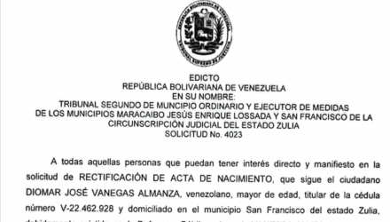 Edicto para todos aquellos que puedan tener interés en el juicio por Rectificación de Acta de Nacimiento que sigue Diomar José Vanegas Almanza 3 Captura de pantalla 2026 07 08 a las 11.11.58