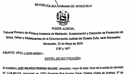 Cartel de Citación a José Ricardo Pereira Galeno al juicio por Divorcio por Desafecto 2 Captura de pantalla 2026 07 17 a las 10.37.18