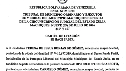 Cartel de Citación a Teresa de Jesús Borjas Gómez al juicio por Divorcio por Desafecto 2 Captura de pantalla 2026 07 20 a las 17.29.08