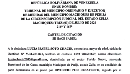 Citación a Lucía Isabel Soto Chacín al juicio por Divorcio por Desafecto 2 Captura de pantalla 2026 07 23 a las 12.22.35