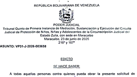 Edicto para todos los que puedan tener interés en la solicitud de Rectificación de Acta de Registro Civil solicitada por Petra Mariela González Fernández 2 Captura de pantalla 2026 07 29 a las 17.40.31