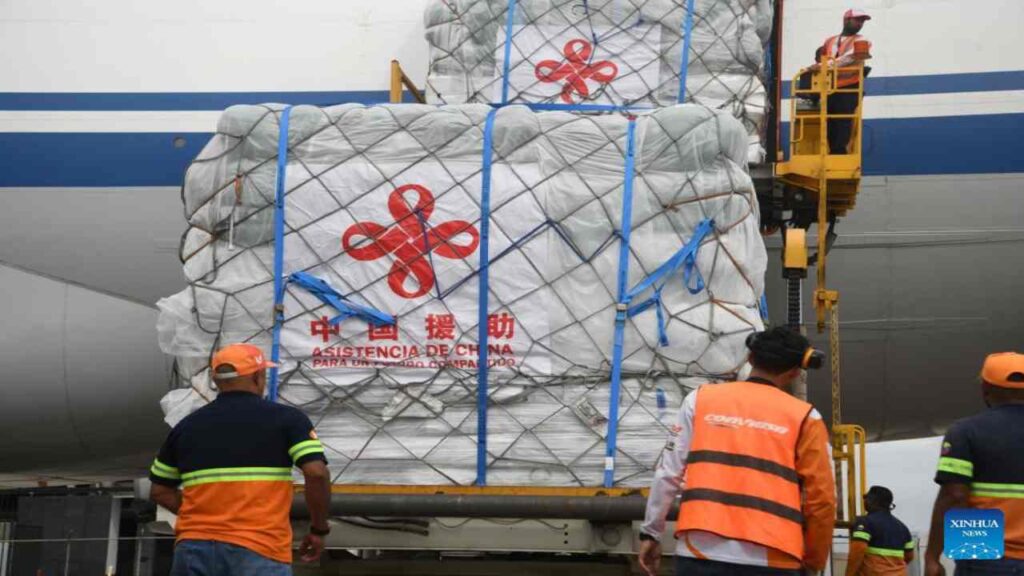 Llegó a Venezuela el primer lote de ayuda humanitaria china tras los terremotos 2 Llega a Venezuela primer lote de ayuda humanitaria china tras