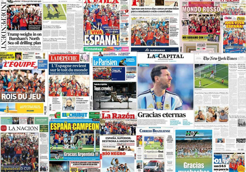 La prensa de medio mundo define a la selección de España como la «mejor del siglo XXI» 2 Prensa