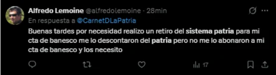 ¿Qué pasa con la plataforma Patria?: trabajadores aceptan los bonos, pero el dinero no llega a sus cuentas bancarias 2 Reclamo