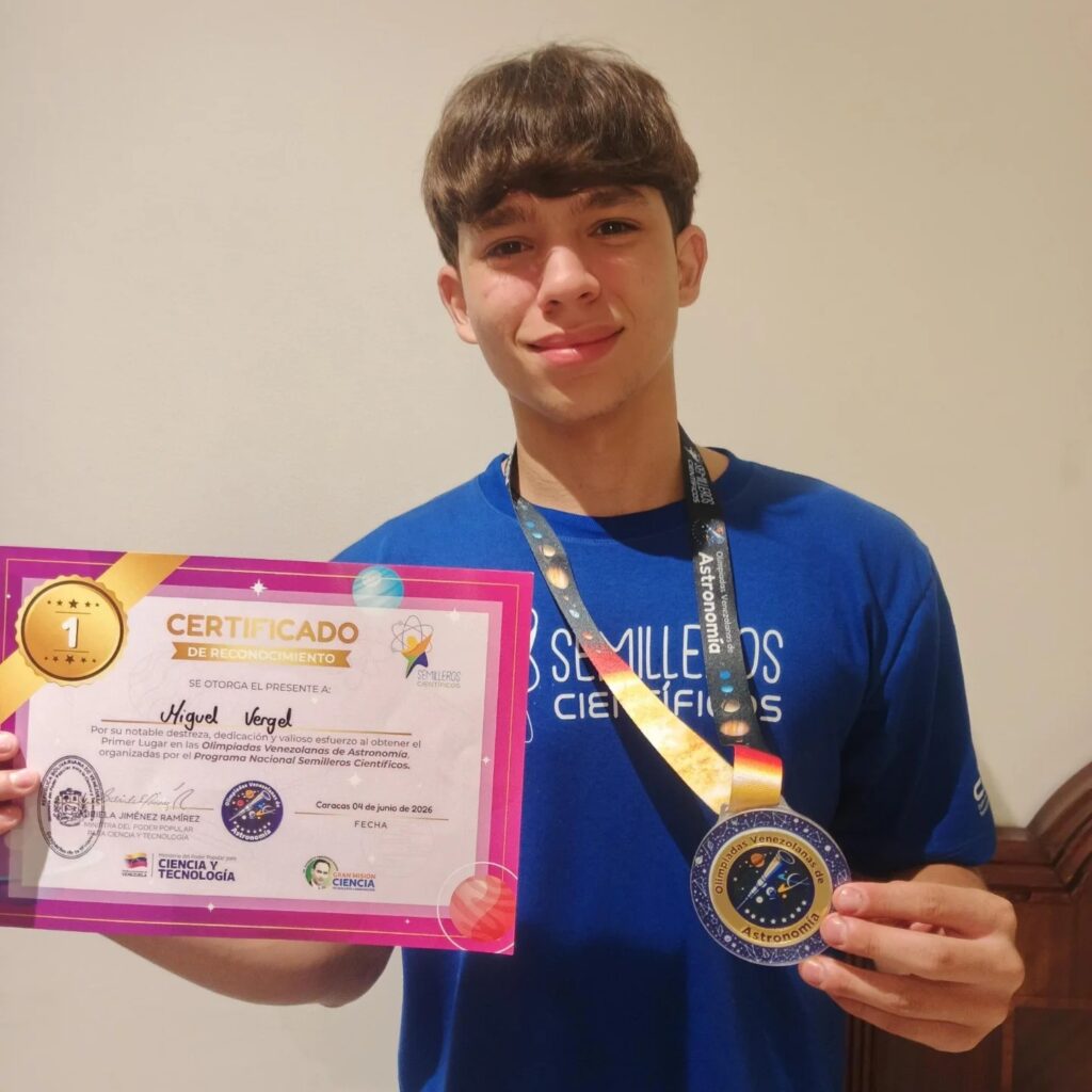 Miguel Alejandro Vergel con distinción «Gold Honour» internacional de Astronomía 2 WhatsApp Image 2026 07 07 at 2.08.20 PM 1