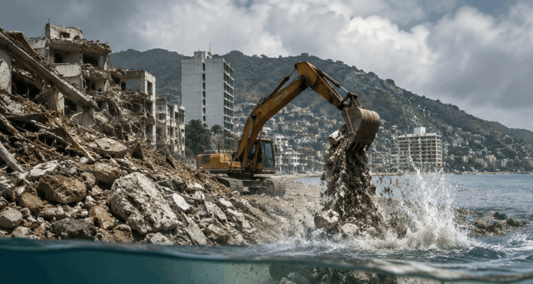 Arrojar escombros en playas o ríos tras los terremotos será sancionado con multas y acciones penales 1 Escombros