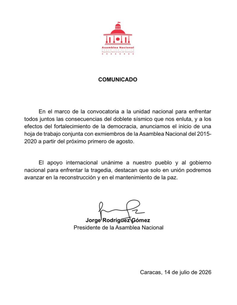 Jorge Rodríguez anunció «inicio de una hoja de trabajo» con exparlamentarios de 2015 2 photo 5093850162911710304 w 1 796x1024 1