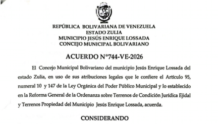 Municipio Lossada | Acuerdo de Desafectación y venta de terreno No.744-VE-2026 en beneficio de Roberto Eugenio Pineda Rincón 2 744