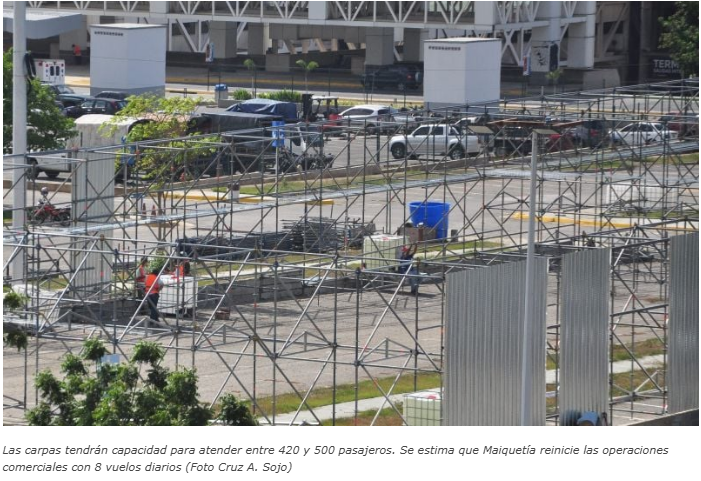 Así va será la terminal temporal del aeropuerto de Maiquetía en el estacionamiento 3 Aeropuerto1