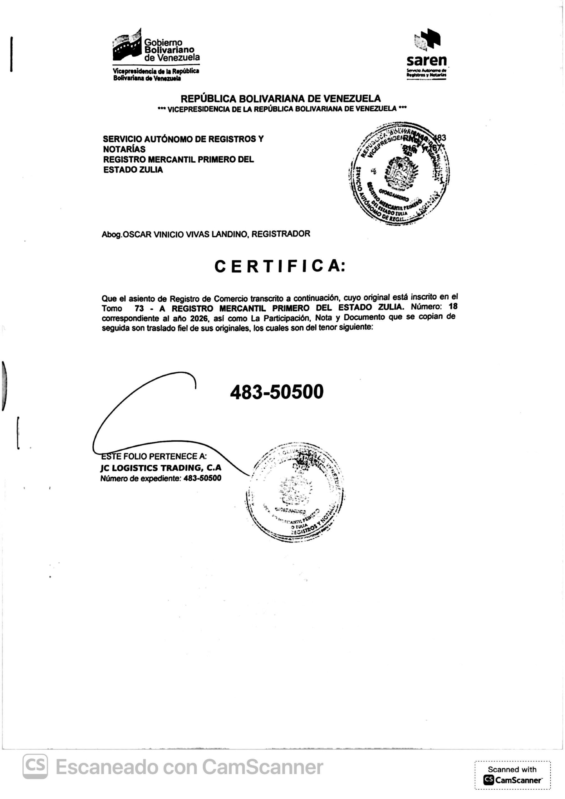 Acta de la Asamblea General Extraordinaria de Accionistas de JC Logistics Trading C.A. con ocasión de su Liquidación 5 CamScanner 12 8 26 12.07n 5 scaled