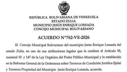 Municipio Lossada | Acuerdo de Desafectación y venta de terreno No. 762-VE-762 en beneficio de Freddy José Velázquez 2 Captura de pantalla 2026 08 16 a las 11.13.42