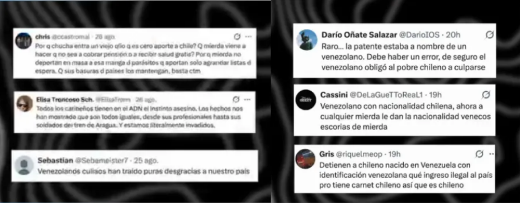Chilenos desataron «linchamiento digital» contra venezolano señalado erróneamente de atropellar una actriz 2 Chileno xenofobicos