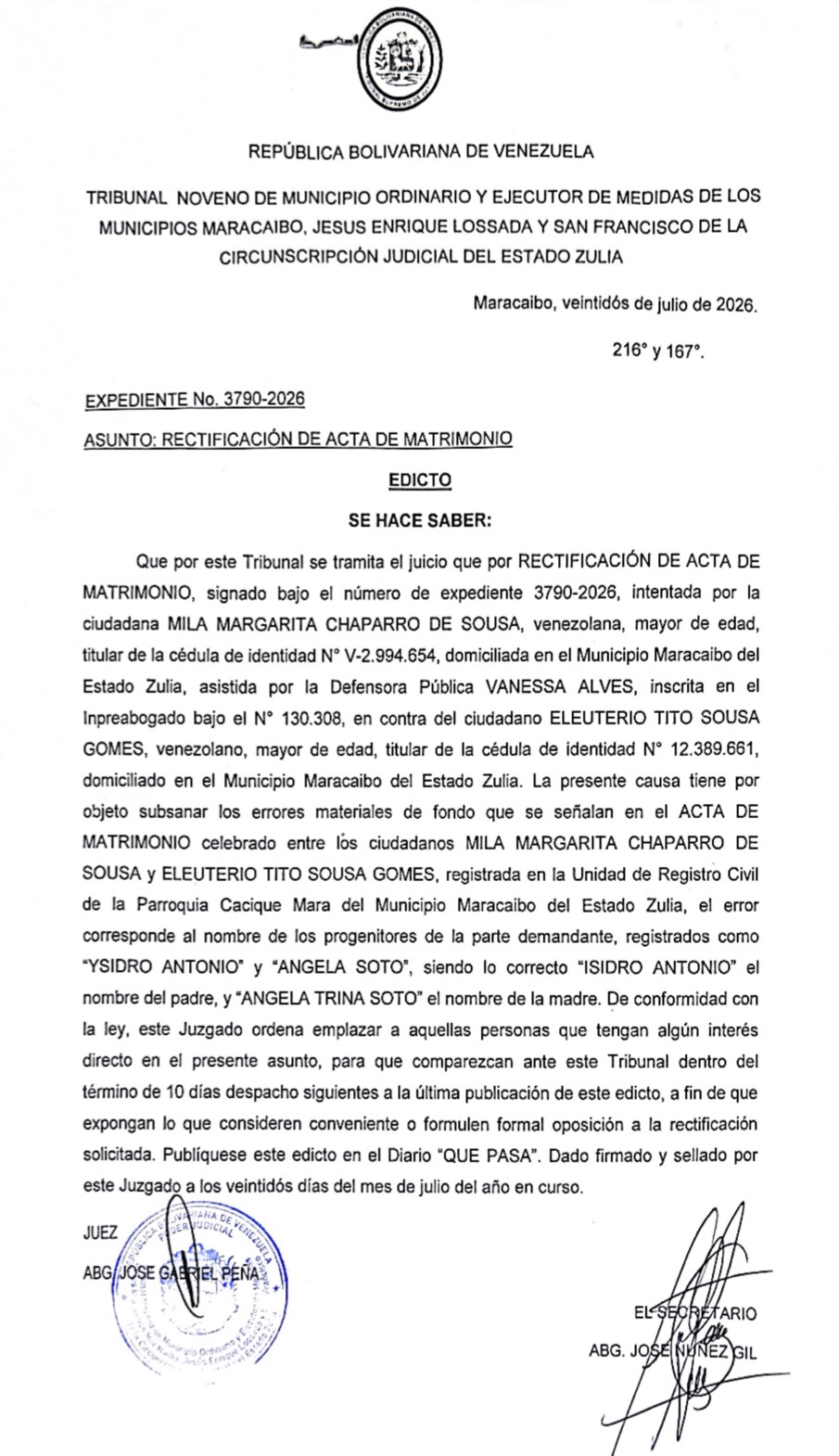 Edicto 3790