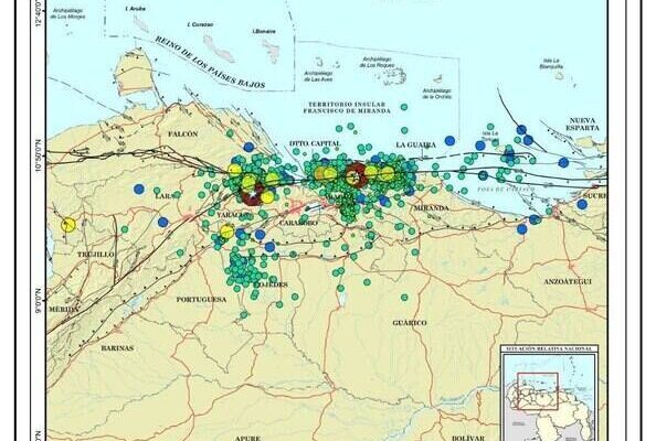 Han habido mas de 1.900 eventos telúricos después del doblete del 24 de junio 1 telúricos