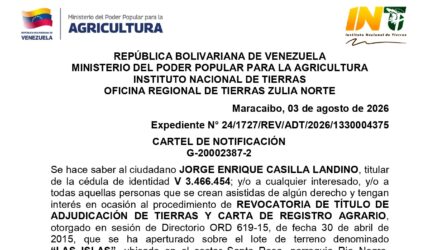 INTI | Cartel de Notificación de Revocatoria a Jorge Enrique Casilla Landino 2 JW08n6L0 LAS ISLAS