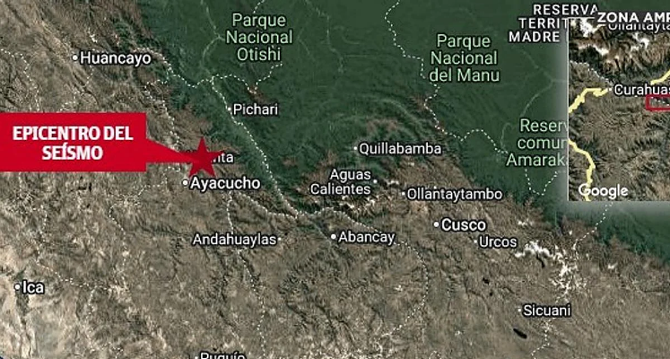 Un terremoto de magnitud 7,2 sacudió la región andina de Ayacucho en Perú 1 Sismo