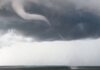 Tromba lacustre y nubes impresionantes impactaron a los zulianos este domingo 10 Tromba