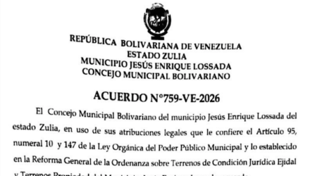 Municipio Lossada | Acuerdo de Desafectación y venta de terreno No.759-VE-2026 en beneficio de Yury Marina Nava Ferrer 2 Captura de pantalla 2026 09 04 a las 13.12.51