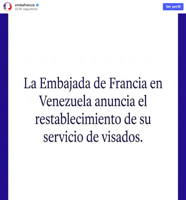 Embajada de Francia restableció el servicio de visados en Venezuela 2 Francia embajada