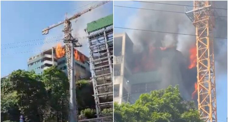 Continúan las labores para extinguir incendio de fábrica de cosméticos en Palo Verde 1 Incendio