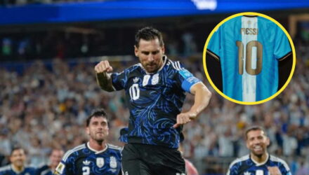Messi presentó la camiseta que usará para su despedida con la albiceleste 2 Messi