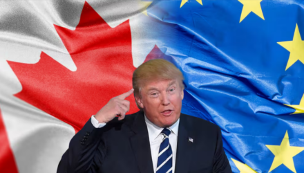Trump amenazó con «grandes» aranceles a la UE si negocia con Canadá 2 Trump a