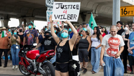 Protestas en Austin tras disparo de agente de ICE contra un migrante venezolano 2 Austin