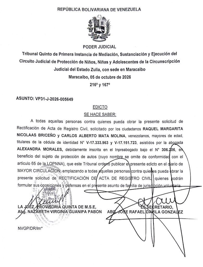 3IbDTijd EDICTO RECTIFICACION NICOLAS