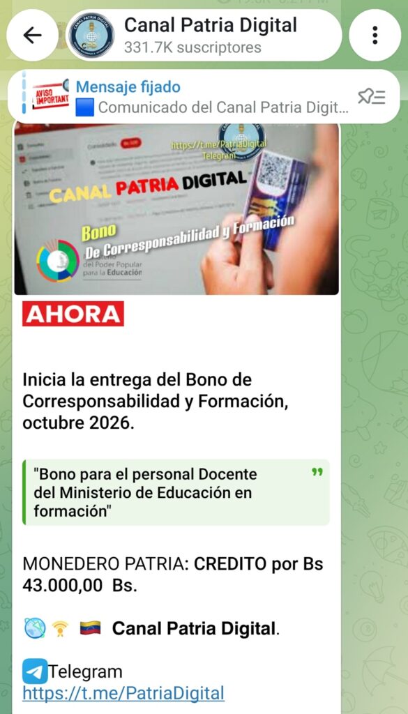 Cayendo «Bono de Corresponsabilidad y Formación» de octubre a docentes 2 BonoCorresponsabilidadYFormacionDocentesFormacionOctubre2026