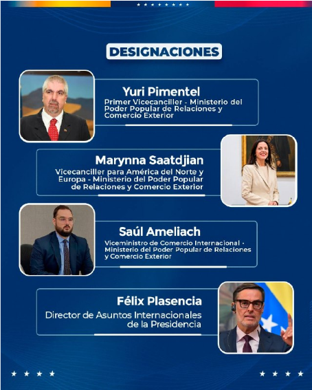 El canciller venezolano recién nombrado buscara una diplomacia con «resultados concretos» e «inversiones» 2 Cambio de ministros