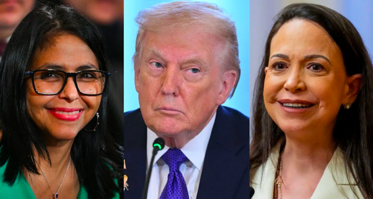 Trump: Serían interesantes unas elecciones entre Delcy Rodríguez y María Machado 1 Delcy Rodríguez, María Machado