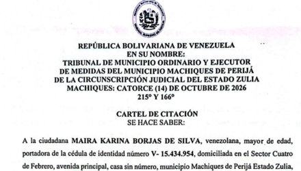 Cartel de Citación a Maira Karina Borjas de Silva para hacerse presente en el Juicio por Divorcio por Desafecto 2 Captura de pantalla 2026 10 24 a las 5.12.22 p. m