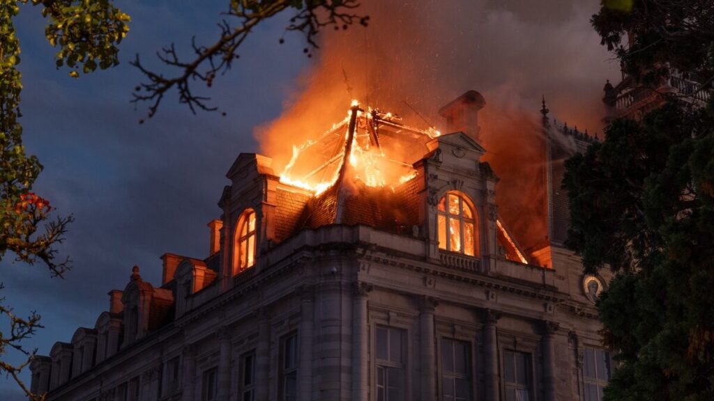 Francia tuvo que decretar toque de queda para intentar frenar la violencia de las protestas 4 La Fiscalia Antiterrorista investiga el incendio del Ayuntamiento de Limoges 1200x675 1