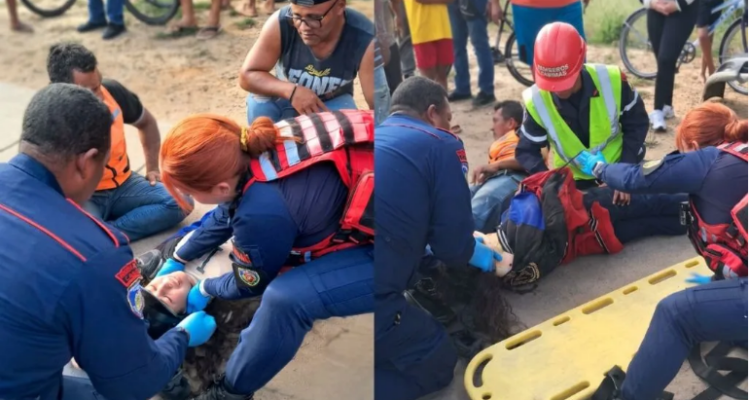 Tres personas resultaron heridas ante colisión entre camión y motocicleta en Cabimas 1 Moto