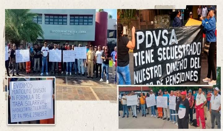 Trabajadores y jubilados de la industria petrolera protestaron en Zulia exigiendo mejoras 2 Pensionados de PDVSA