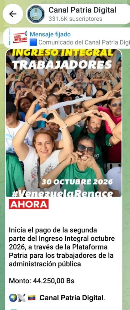 Cayendo la segunda parte del bono Ingreso Integral de los Trabajadores 2 WhatsApp Image 2026 10 29 at 11.25.08 AM e1793304360387