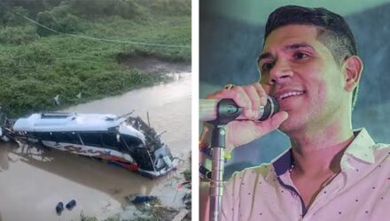 El bus de la agrupación del popular vallenatero Kbeto Zuleta sufrió un accidente de transito y hay dos muertos y más de 20 heridos 2 Bus