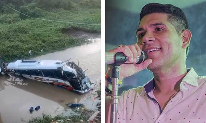 El bus de la agrupación del popular vallenatero Kbeto Zuleta sufrió un accidente de transito y hay dos muertos y más de 20 heridos 1 Bus
